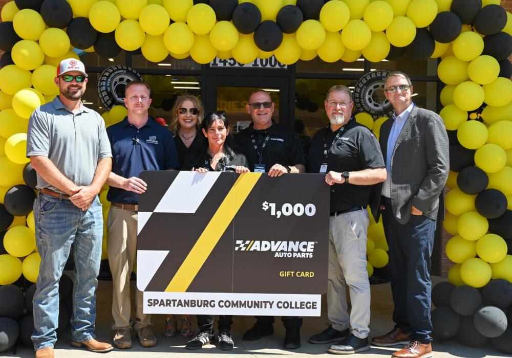 Advance Auto Parts donates $1,000 to Spartanburg Community College Automotive Technology Program