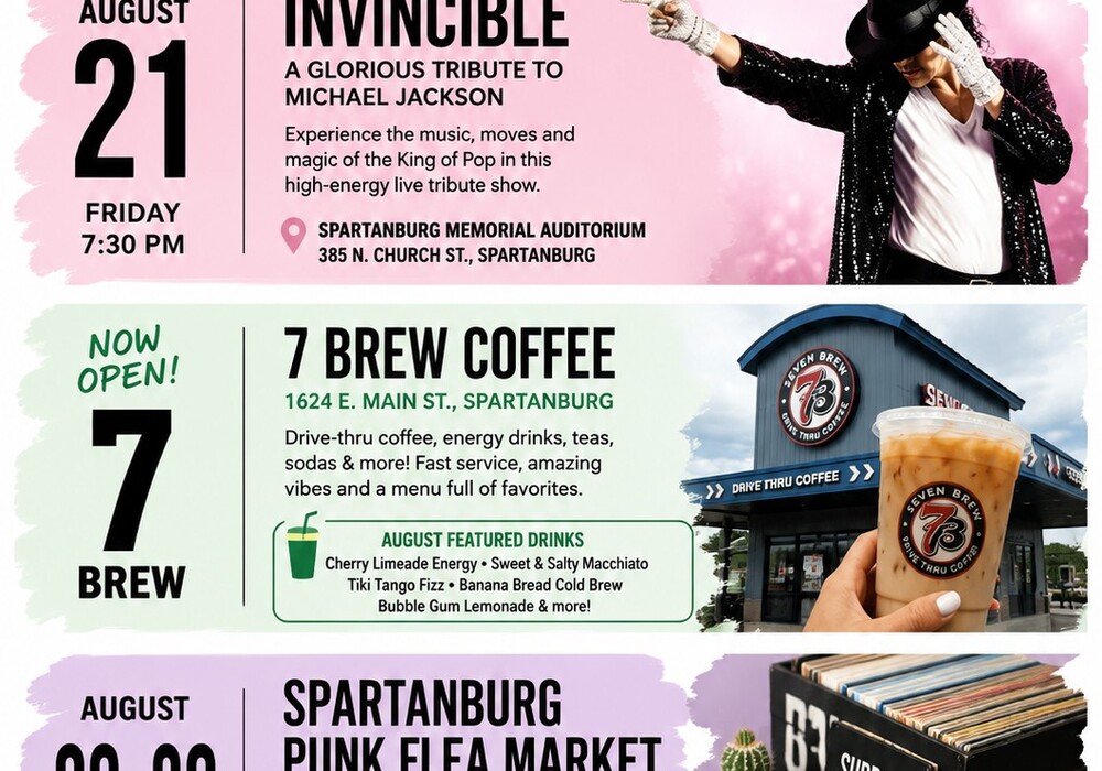 From the King of Pop to coffee and punk finds: What’s coming up in Spartanburg