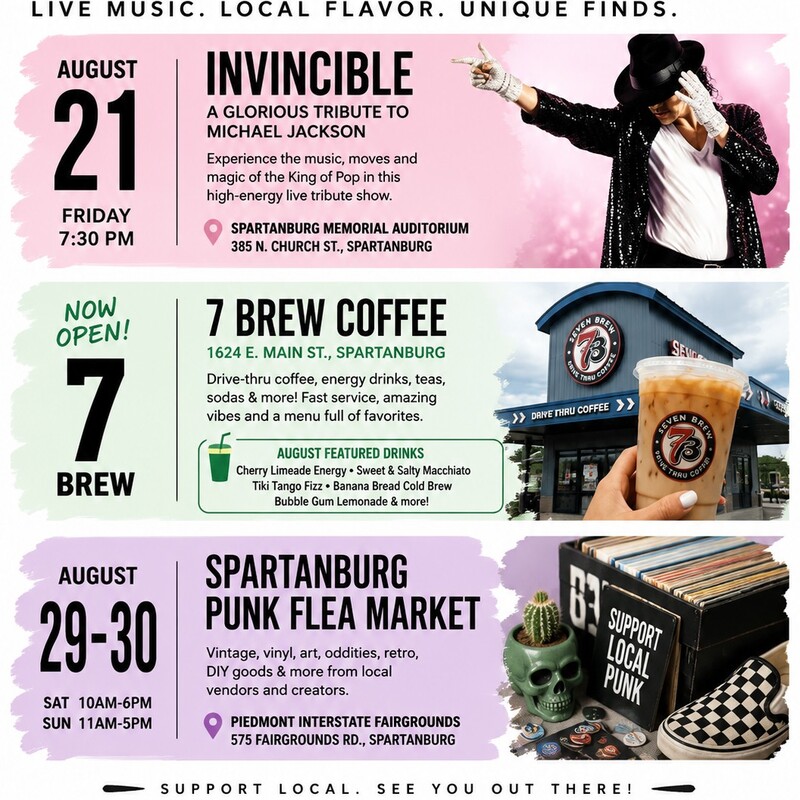 From the King of Pop to coffee and punk finds: What’s coming up in Spartanburg
